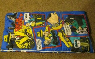 Dick Tracy Child Sleeping Bag Vintage 1990 Movie tie - in, 2