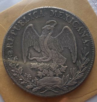 1832 Do RM/L Silver 8 reales Durango Mexico European dies Do09 Scarce coin 2