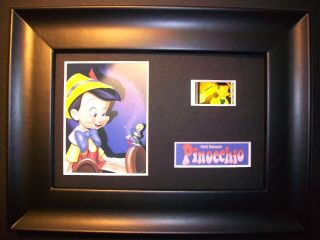 Pinocchio Framed Movie Film Cell Memorabilia - Compliments Poster Dvd