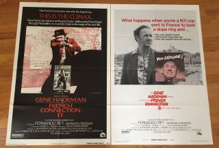 The French Connection Ii 1975 One - Sheet 27x41 Movie Poster Set Of 2