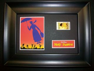 Mary Poppins Framed Movie Film Cell Memorabilia Compliments Poster Dvd