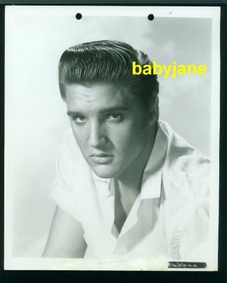 Elvis Presley Vintage 8x10 Photo Young Handsome Portrait 20th Century Fox