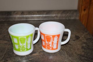 Vintage Federal Glass Coffee Mugs Coffee Pots Pattern