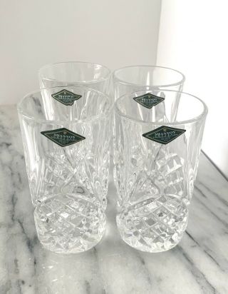4 Shannon Handcrafted Lead Crystal Glasses Designs Of Ireland Highball Drinking