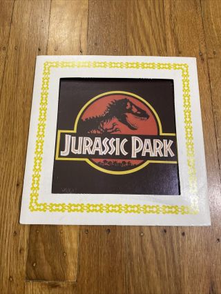 Vintage 1993 Jurassic Park Carnival Mirror Glass Prize Fair Dinosaur T - Rex