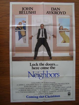 Vintage Movie Poster 1 Sheet 1981 Neighbors John Belushi,  Dan Aykroyd