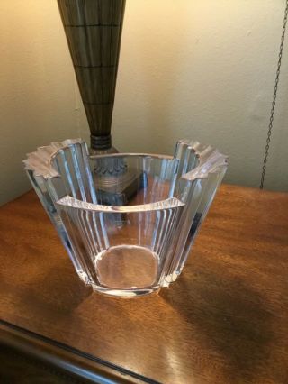 Vintage Orrefors Crystal Art Glass Vase / Bowl