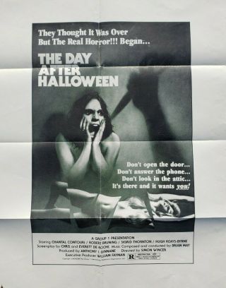 1980 The Day After Halloween One Sheet Horror Movie Poster