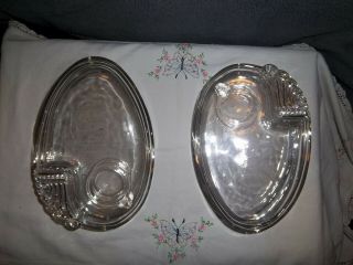 Set Of 11 Vintage Federal Glass Co.  Clear Glass Snack Plate,  No Cups
