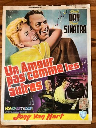 Belgian Movie Poster 14x22 Young At Heart 1954 Doris Day,  Frank Sinatra