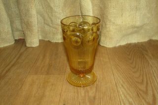 6 Vintage Fostoria Ice Tea Drinking Glasses 1 Green 5 Yellow/Amber 1154 2