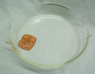 Vintage Antique Pyrex 221 Clear Glass 8.  25  Round Pie Cake Pan Baking Dish