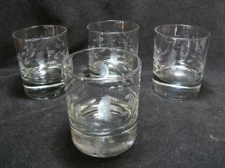 4 Princess House Crystal Heritage Whiskey Old Fashioned Barware Glasses