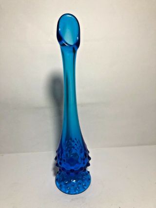 Vintage Fenton Hobnail Bright Blue Bud Vase,  Make Offer