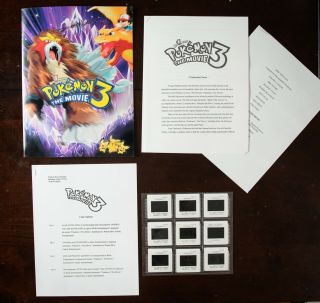 " Pokemon 3: The Movie " (2000) Movie Press Kit - Slides,  Folder,  Info -