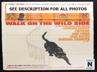Noblespirit 1962 Walk On The Wild Side 27x41 " Movie Poster
