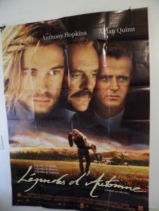 Legends Of The Fall Brad Pitt Anthony Hopkins French 46x62 Movie Poster 1994