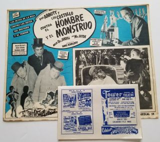 Abbott & Costello Meet Dr Jekyll & Mr Hyde Horror Comedy Lobbycard & Flyer