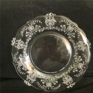 8 Vintage Heisey Clear Orchid Pattern 8 " Plates