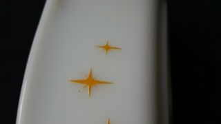 Pyrex 1959 Constellation Atomic Starburst Yellow Gold Divided Casserole Dish Lid 3