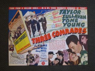 Three Comrades - 1938 Movie Herald - - Sullavan - Taylor
