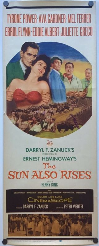 The Sun Also Rises (1957) Movie Poster Insert Ava Gardner