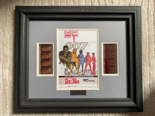 007 Dr.  No Framed Movie Film Cell Sean Connery Ian Fleming 
