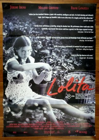 Lolita 1998 Australian One Sheet Movie Poster Dominique Swain
