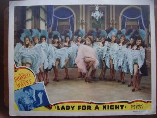 Lady For A Night Us Lobby Card 11x14 " John Wayne Film Movie Poster 1941 Nm