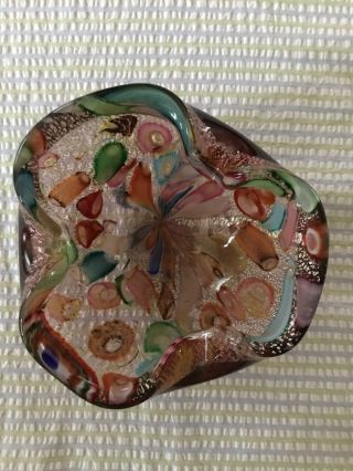 Vintage Murano Italian Art Glass 5” Bowl 1950’s/1960’s Hand Blown Ground Pontil