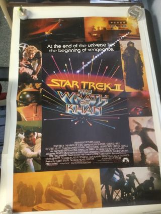 Star Trek Ii: The Wrath Of Khan (1982) Vintage Movie Poster Shatner Nimoy Kelley