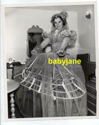 Viveca Lindfors 8x10 Photo W/ Farthingale Skirt 1948 Adv Of Don Juan