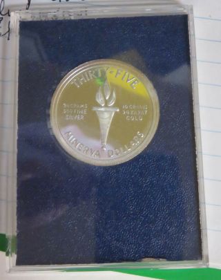 1973 Republic Of Minerva 35 Dollar Coin -,  Uncirculated