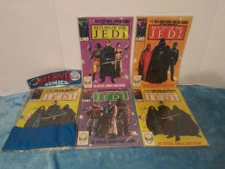1983 Star Wars Return Of The Jedi Marvel Comic Book Set Of 4 Marvel Bag Good