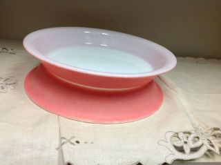 Vtg Set of 2 Pink Pyrex Pie Plate - 209 - 9 1/2 inch Ovenware - Baking Dish 3