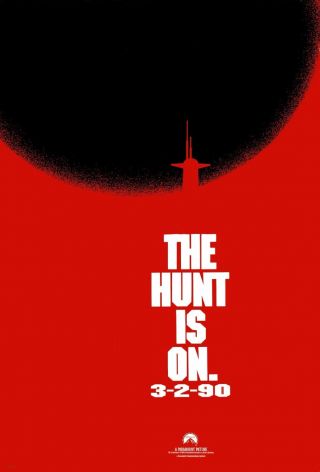 The Hunt For Red October (1990) Advance Movie Poster - Rolled