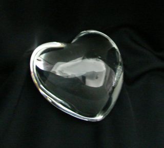 Baccarat Crystal Art Glass Puffed Heart