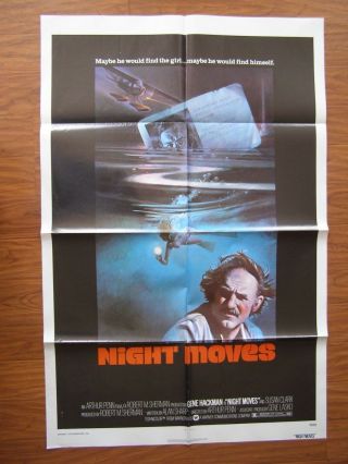 Vintage Movie Poster 1 Sheet 1975 Night Moves Gene Hackman,  Susan Clark