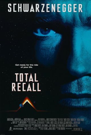 Total Recall 27x40 Movie Poster Arnold Schwarzenegger 1990 Rare Rolled