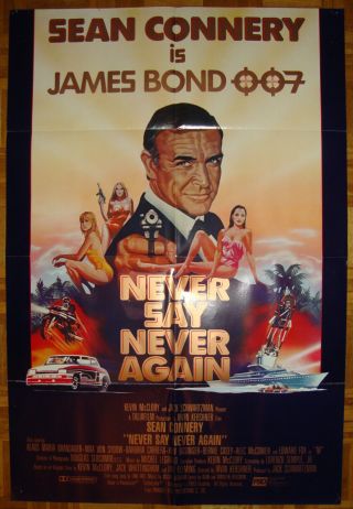 Never Say Never Again - I.  Kershner - J.  Bond - 007 - Sean Connery - Os Int’l (27x41 Inch)
