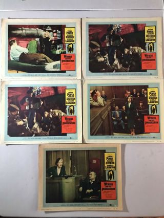 5 Lobby Cards 11x14 Witness For The Prosecution (1957) Marlene Dietrich