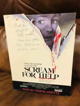 Vintage 1986 Scream For Help Slasher Video Store 3d Counter Standee Display Vhs