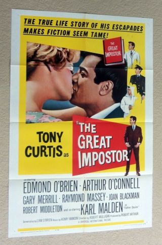 The Great Imposter 27x41 Movie Poster 1961 Tony Curtis Edmond O 