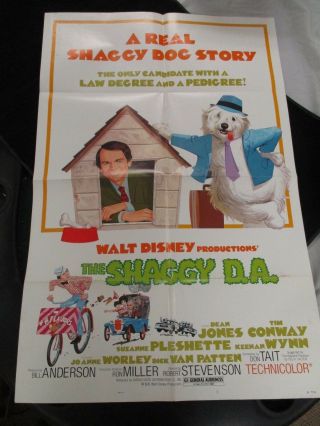 Vintage Movie Poster 1 Sh The Shaggy D.  A.  Dean Jones Tim Conway 1977