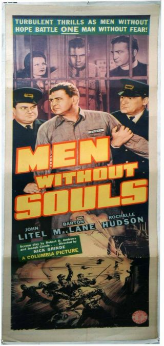 Men Without Souls - 1940 Barton Maclane,  Rochelle Hudson,  Glenn Ford (insert)