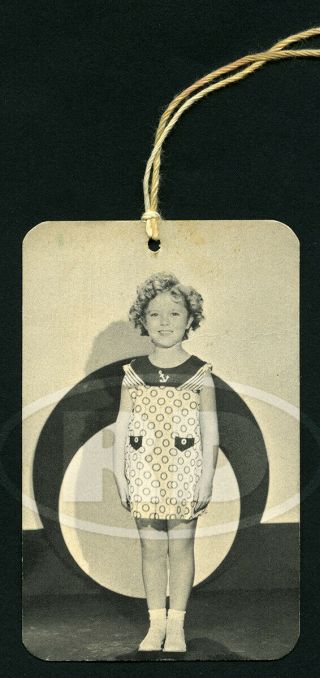 1935 Shirley Temple Cinderella Frock Hang Tag - Nautical Dress W Striped Collar