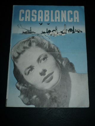 Casablanca,  1946 Reissue Danish Program [humphrey Bogart,  Ingrid Bergman] - 8pg