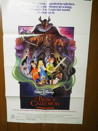 The Black Cauldron Walt Disney Authentic 1985 One Sheet Movie Poster 27 X 41 "