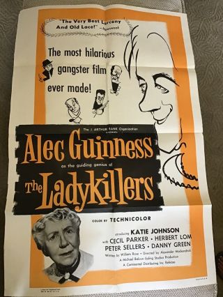Vintage Movie Poster Theater 27x41 The Lady Killers 1955