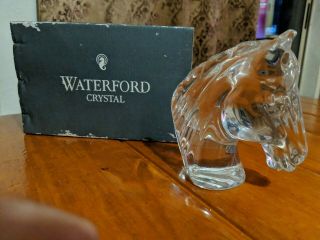 Waterford Crystal Horse Head For Display Or Paperweight